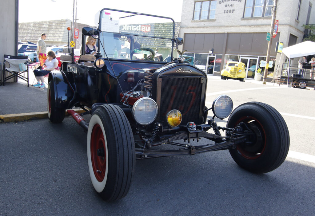 A 1920 Ford Model T, owned by Doug and Judi Herschbach of Salem, Oregon was the epitome of a "rat rod" at the Show & Shine in Junction City, Oregon, June 4, 2016.