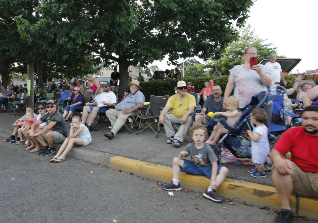 Hundreds of people lined the streets in Junction City, Oregon. for the Function 4 Junction Cruise in, June 4, 2016.