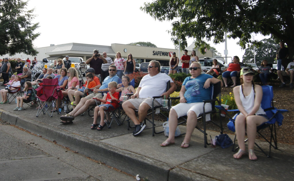 Hundreds of people lined the streets in Junction City, Oregon. for the Function 4 Junction Cruise in, June 4, 2016.